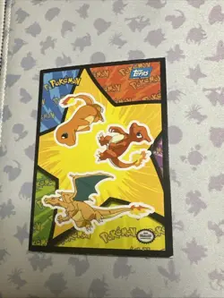 Topps Pokemon 2000 Movie Charmander Charmeleon & Charizard Sticker / Puzzle Card - Image 2