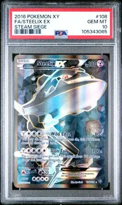 Steelix EX 108/114 XY Steam Siege Pokemon Ultra Rare Full Art Card PSA 10 - Image 3