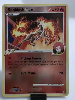 Pokémon TCG Rapidash Rising Rivals Card 47/111 LP/MP Reverse Holo - Image 1