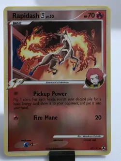 Pokémon TCG Rapidash Rising Rivals Card 47/111 LP/MP Reverse Holo - Image 7