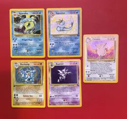 🔥 Vintage WOTC Pokémon Holo Lot (5 Cards) – Gyarados, Vaporeon, Clefable - Image 1