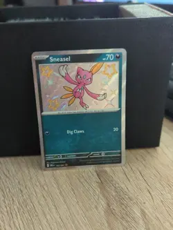 Pokemon TCG S&V Paldean Fates Sneasel Shiny Rare Holo Card 182/091 NM/LP - Image 1