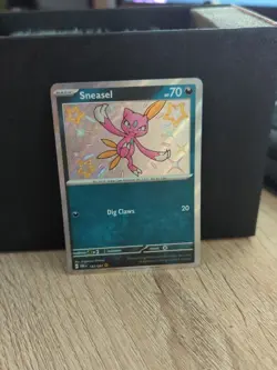Pokemon TCG S&V Paldean Fates Sneasel Shiny Rare Holo Card 182/091 NM/LP - Image 4