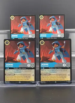 Disney Lorcana Jasmine - Steady Strategist 171/204 Reign of Jafar SRare 4 Cards - Image 1