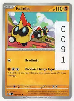 Pokemon TCG Falinks 119/193 Sv02: Paldea Evolved Regular Common Card - Image 3