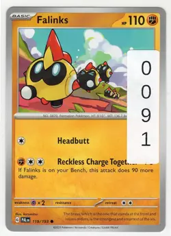 Pokemon TCG Falinks 119/193 Sv02: Paldea Evolved Regular Common Card - Image 6
