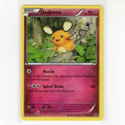 Pokémon TCG Dedenne 70/119 XY Phantom Forces Regular Common Card EN-LP 2014 - Image 1