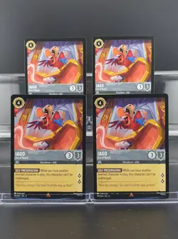 Disney Lorcana Iago - Out of Reach 195/204 Reign of Jafar Rare 4 Cards Set - Image 1
