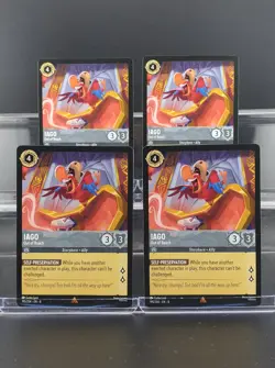 Disney Lorcana Iago - Out of Reach 195/204 Reign of Jafar Rare 4 Cards Set - Image 3