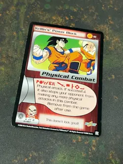 Krillin's Power Block - Dragon Ball Z DBZ CCG Score Card Nice! - Image 1