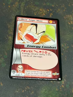 Krillin's Anger Blast - Dragon Ball Z DBZ CCG Score Card Nice! - Image 1