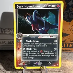Pokemon Dark Houndoom TCG Holo Card 5/109 EX Team Rockets Return LP - Image 1