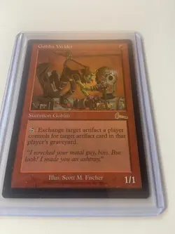 1999 Magic The Gathering Urza's Legacy #80 Goblin Welder  Rare*MINT - Image 1