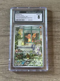 CGC 8 Charmander 44 Obsidian Flames Black Star Promo Pokemon Card NM/MINT - Image 1