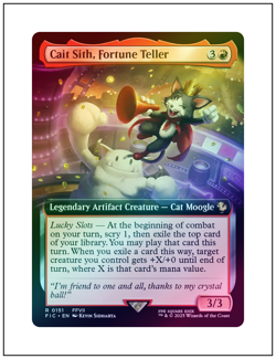 1x Cait Sith, Fortune Teller, Foil, Extended Art, Final Fantasy, Magic MTG NM - Image 2