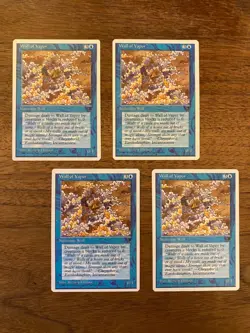 Wall of Vapor x4 NM+ NEVER PLAYED 4x 1995 MtG Chronicles Magic FREE SHIPPING - Image 1