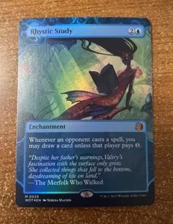 Magic The Gathering Foil Rhystic Study Enchanting Tales, Wilds Of Eldraine (WOT) - Image 1