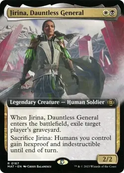 Jirina, Dauntless General (Extended Art) - MAT - Rare - MTG Magic Pack fresh - Image 1
