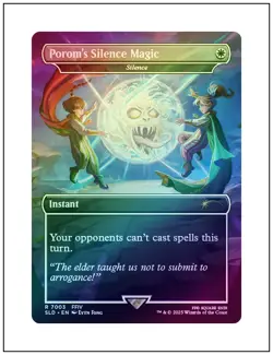 1x Porom's Silence Magic - Silence, Foil Secret Lair Final Fantasy Magic NM - Image 1