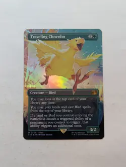 Final Fantasy MTG Traveling Chocobo Borderless Foil - Image 3