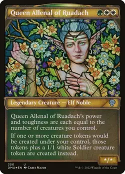 2x Queen Allenal of Ruadach - Textured Foil Showcase Dominaria United LP MTG - Image 1