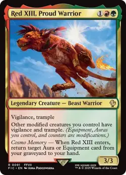 Magic The Gathering MTG RED XIII, PROUD WARRIOR Final Fantasy NM Near Mint - Image 1