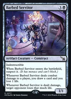 Barbed Servitor - Foil Prerelease Promo MKM NM MTG - Image 1