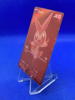 Red Monochrome Victini Black Bolt 171/086 BWR RARE Pokemon Card English In Hand - Image 11
