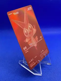 Red Monochrome Victini Black Bolt 171/086 BWR RARE Pokemon Card English In Hand - Image 3