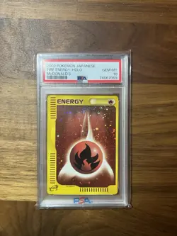 Pokemon PSA 10 Fire Energy 2001 McDonalds Japanese Promo Holo Card SWIRL 🌀 - Image 1