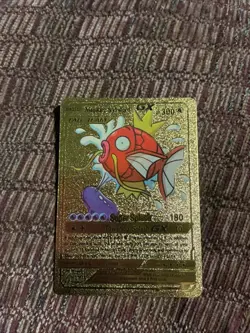 Magikarp Wailord Gold Foil Fan Art Pokemon Card - Image 1