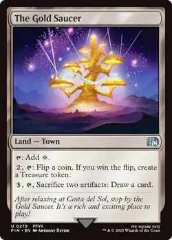 EDH * FOIL TOWN * Land Set of 15 ~mtg FINAL FANTASY Dual Mana Gold Saucer SHINY - Image 11