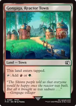 EDH * FOIL TOWN * Land Set of 15 ~mtg FINAL FANTASY Dual Mana Gold Saucer SHINY - Image 12
