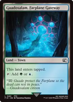 EDH * FOIL TOWN * Land Set of 15 ~mtg FINAL FANTASY Dual Mana Gold Saucer SHINY - Image 13
