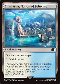 EDH * FOIL TOWN * Land Set of 15 ~mtg FINAL FANTASY Dual Mana Gold Saucer SHINY - Image 16