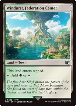 EDH * FOIL TOWN * Land Set of 15 ~mtg FINAL FANTASY Dual Mana Gold Saucer SHINY - Image 19