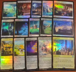 EDH * FOIL TOWN * Land Set of 15 ~mtg FINAL FANTASY Dual Mana Gold Saucer SHINY - Image 20