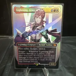 MTG Final Fantasy Lightning, Army of One 0400 Borderless  English NM - Image 3