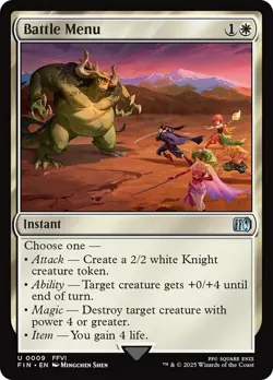 Battle Menu - Foil - Final Fantasy #0009 MTG Magic The Gathering - Image 2