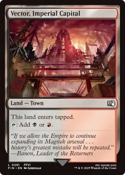 EDH * FOIL TOWN * Land Set of 12 ~mtg Final Fantasy Common Dual Mana - Image 14