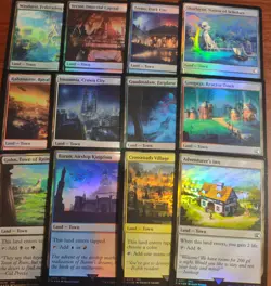 EDH * FOIL TOWN * Land Set of 12 ~mtg Final Fantasy Common Dual Mana - Image 16