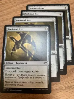 X4 Magic the Gathering Double Masters Darksteel Axe - Image 1