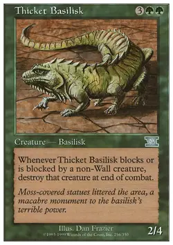 MTG Magic the Gathering Thicket Basilisk (256/351) Sixth Edition LP - Image 1