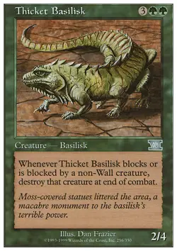 MTG Magic the Gathering Thicket Basilisk (256/351) Sixth Edition LP - Image 2