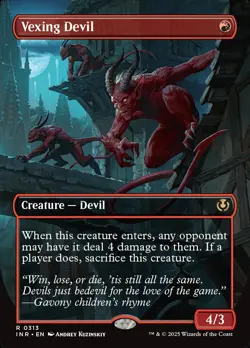 Vexing Devil- Innistrad Remastered Borderless Foil MTG-NM - Image 2