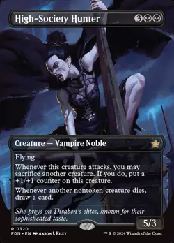 High-Society Hunter- Foundations  Borderless Regular MTG-NM - Image 2