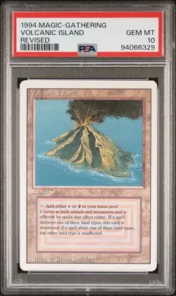 1994 MTG Magic the Gathering | Volcanic Island | Revised Dual Land | PSA 10 GEM - Image 3