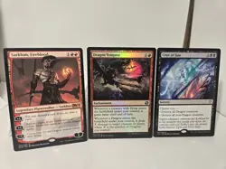 Dragon Tempest Iconic Masters Foil; Crux Of Fate, Sarkhan Fireblood Mixed Lot - Image 1