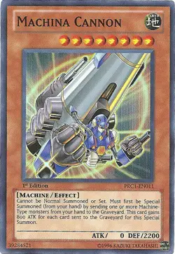 Yugioh! LP Machina Cannon - PRC1-EN011 - Super Rare - 1st Edition Lightly Played - Image 2