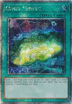 Yugioh! Cynet Mining - RA03-EN067 - Quarter Century Secret Rare - 1st Edition Ne - Image 1
